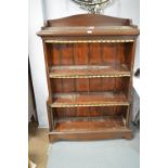 20th Century stained pine open bookcase