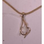 Opal pendant on chain