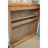 An oak open bookcase