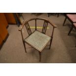 Edwardian inlaid corner chair