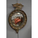 20th Century giltwood convex mirror