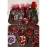 Cranberry glass and other coloured glass