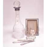 Decanter and other silver items