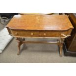 20th Century burr walnut side table