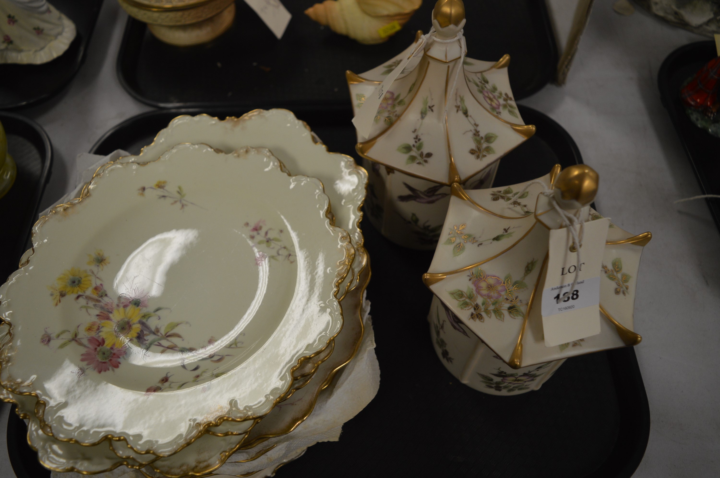 Mixed china by Doulton, Crown Derby and Noritake