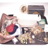 Costume jewellery, military buttons and other items