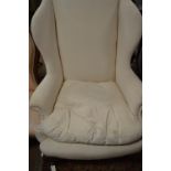 George III style wingback armchair