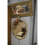 20th Century oval wall mirror