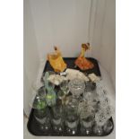 Art Deco Wade Figurines, glassware and Masonic medals