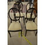 four lacquered chinoiserie style chairs