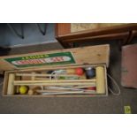 Cased Jaques croquet set