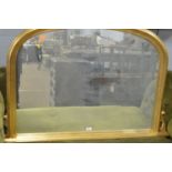 A Victorian style gold painted overmantel mirror