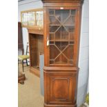 Modern mahogany corner cabinet