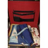 Masonic aprons, medals, and books