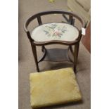 Edwardian piano stool and a gout stool