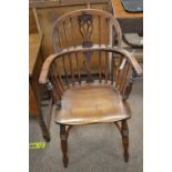 19th Century ash and elm Windsor chair