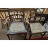 George III style ladder back dining chairs
