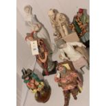 Mixed figurines including Lladro and Royal Doulton