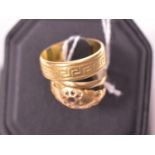 Three 18ct yellow gold rings