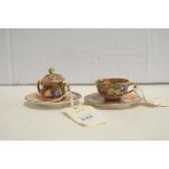 Royal Worcester fruit and gilt miniatures