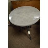 Early 20th Century marble-topped cast iron table