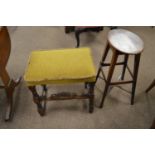 17th Century style stool and a kettle stand