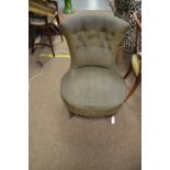 Late Victorian shovel back nursing chair