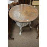 Early 20th Century cast iron Britania pub table