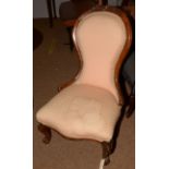 Victorian mahogany nursing chair