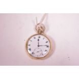 9ct yellow gold cased open faced pocket watch