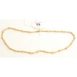 Cultured pearl and 9ct gold necklace