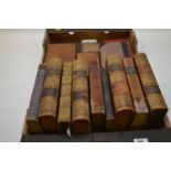 A box of sixteen antiquarian books,