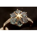 Alexandrite and diamond ring