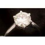 Single stone moissanite ring