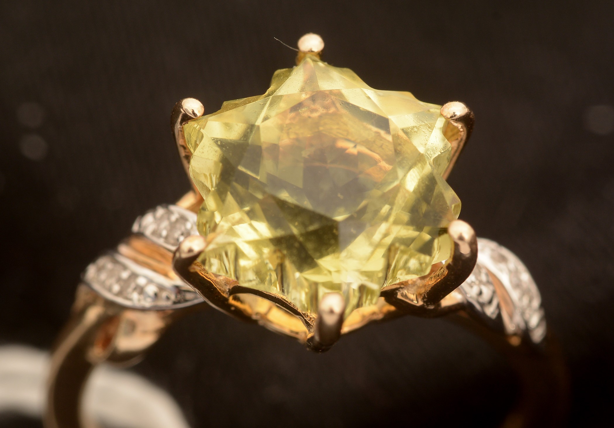 Citrine dress ring