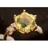 Citrine dress ring