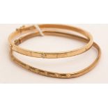 Two 9ct gold bangles