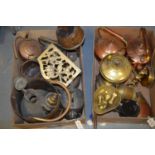 Mixed copper and brassware