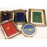 Five silver photograph frames