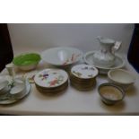 Mixed china including Royal Worcester and Crown Derby