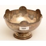 A silver bowl by Charles Edwards