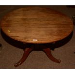 20th Century mahogany tripod table