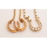 Two horseshoe pattern necklaces