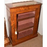 Victorian walnut and inlaid pier cabinet