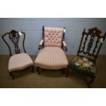 Three Edwardian chairs