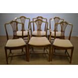 Set of six mahogany dining chairs