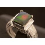 Ammolite ring