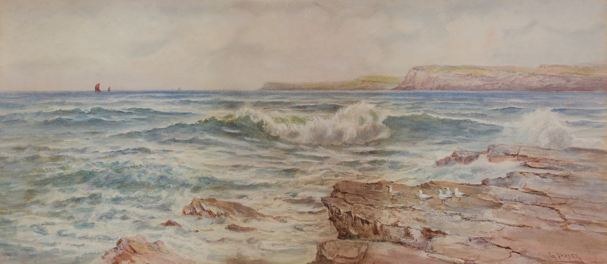 George Barker - watercolour. - Image 3 of 3