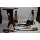 Beer pumps, scales, swords, coal sculpture etc.