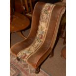 Victorian mahogany slipper nursing chair